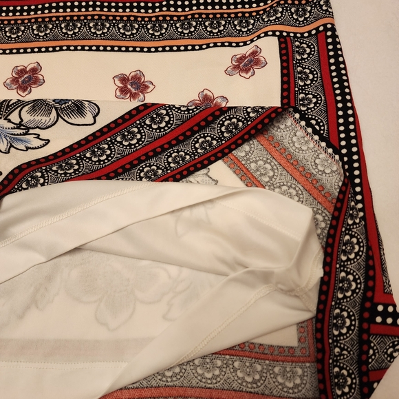 Zara Floral Handkerchief Sheeth Cap Sleeve Dress Size M - Picture 8 of 11